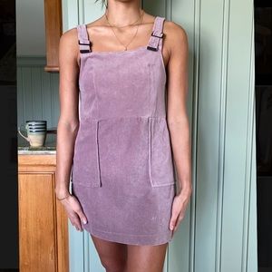 TOPSHOP velvet lilac pinafore dress